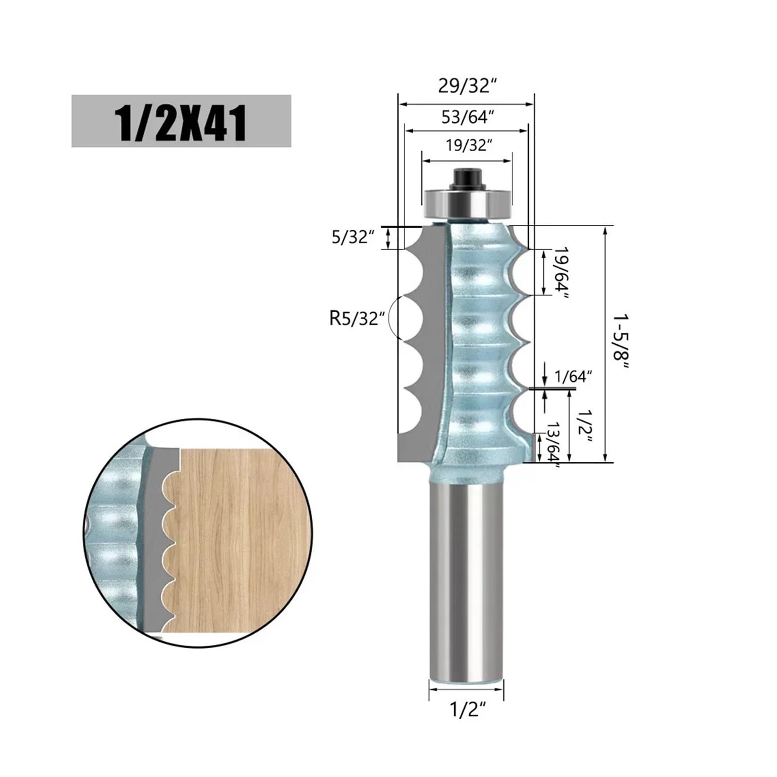 1PC 8mm 12mm 12.7mm Frez Trzpieniowy Rzeźba W Drewnie Cztery Koraliki Flet Duży Zestaw Frezów Do Formowania Nóż Liniowy Obróbki Drewna(04)
