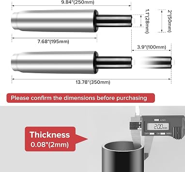 Office Chair Gas Lift Cylinder 3.9 Stroke Class 4 Silver