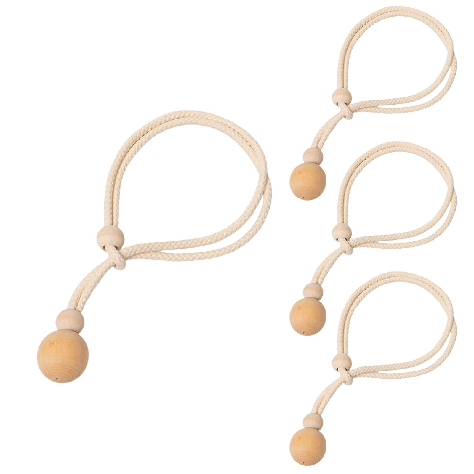 2 / 4Pcs Curtain Tieback Beaded Window Bind Holdback Buckles Rope Drapery Holders Decorative Curtains Holdbacks Tiebacks