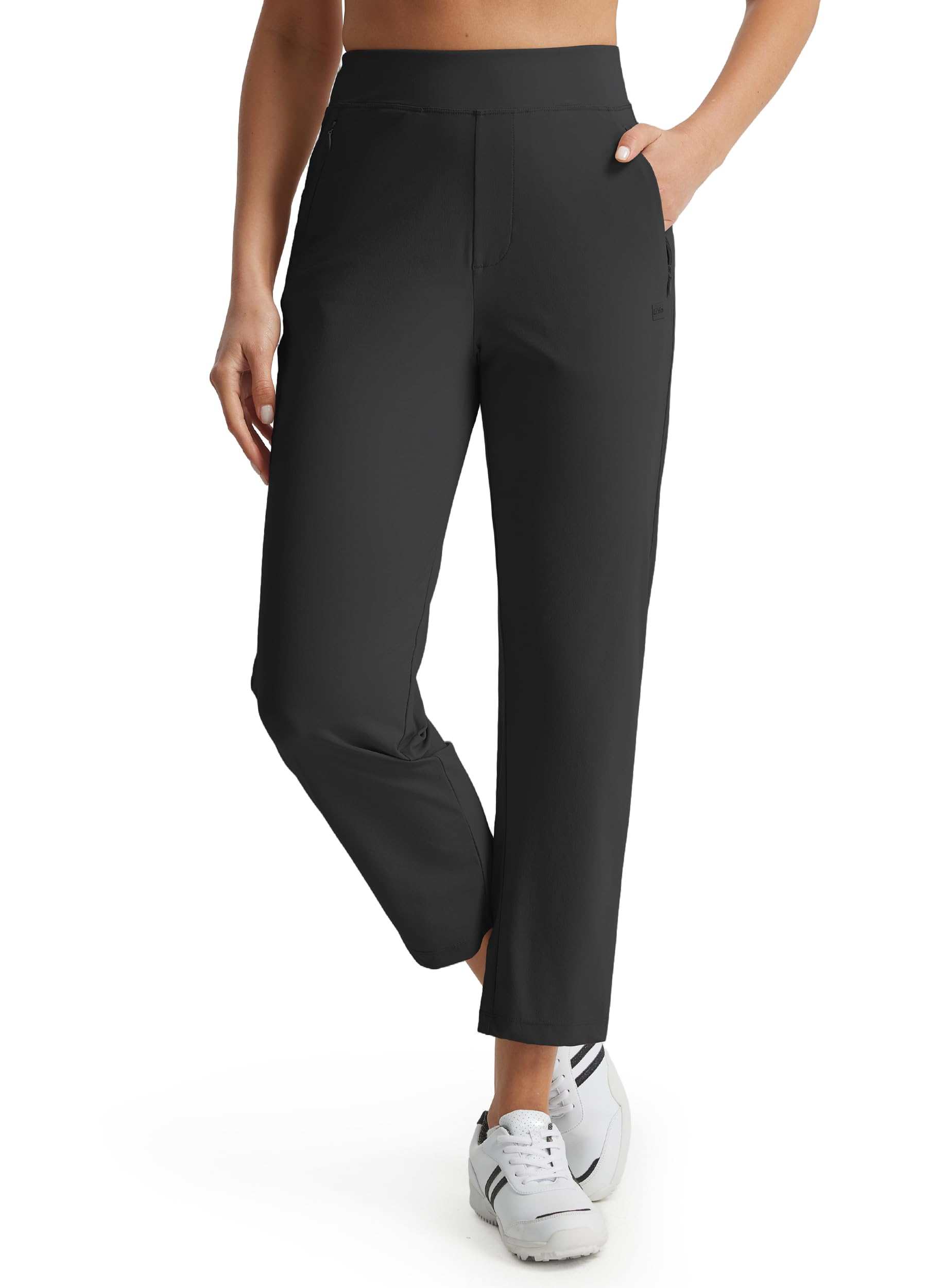 Libin Women's Golf Pants Stretchy Travel Dress Pant High Waisted Zipper Pockets Straight Leg Soft Work Lightweight — view 10