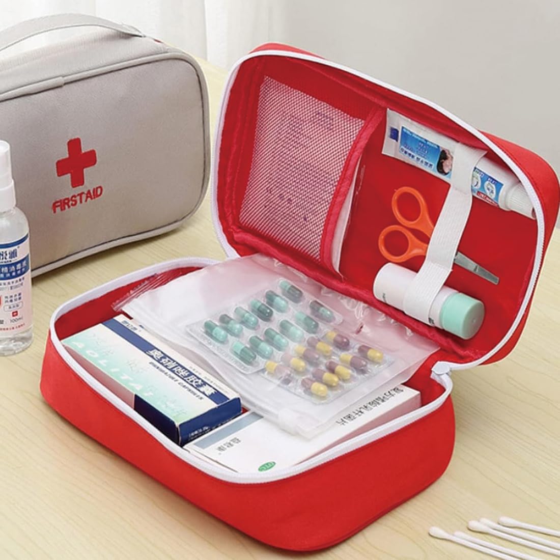 JEYORZY Bolsa de Primeros Auxilios Portátil para Viaje y Camping Vacío Médico