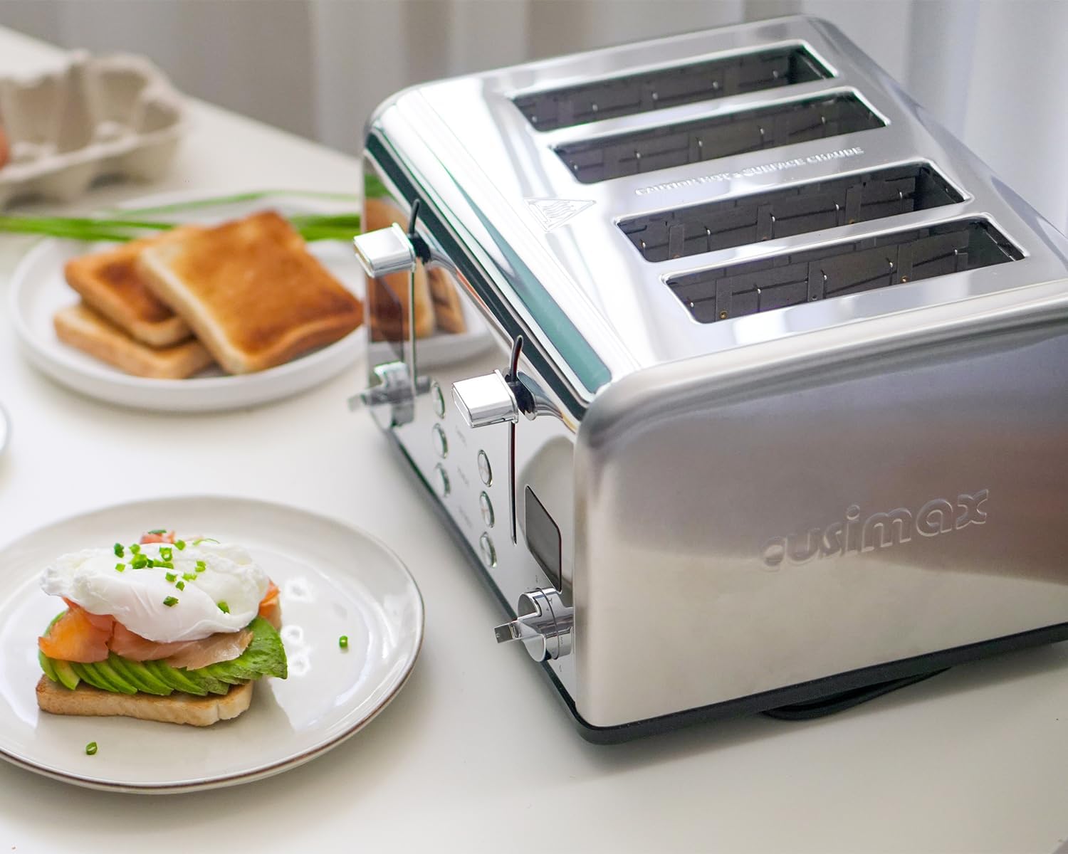 CUSIMAX stainless steel4 slice toaster
