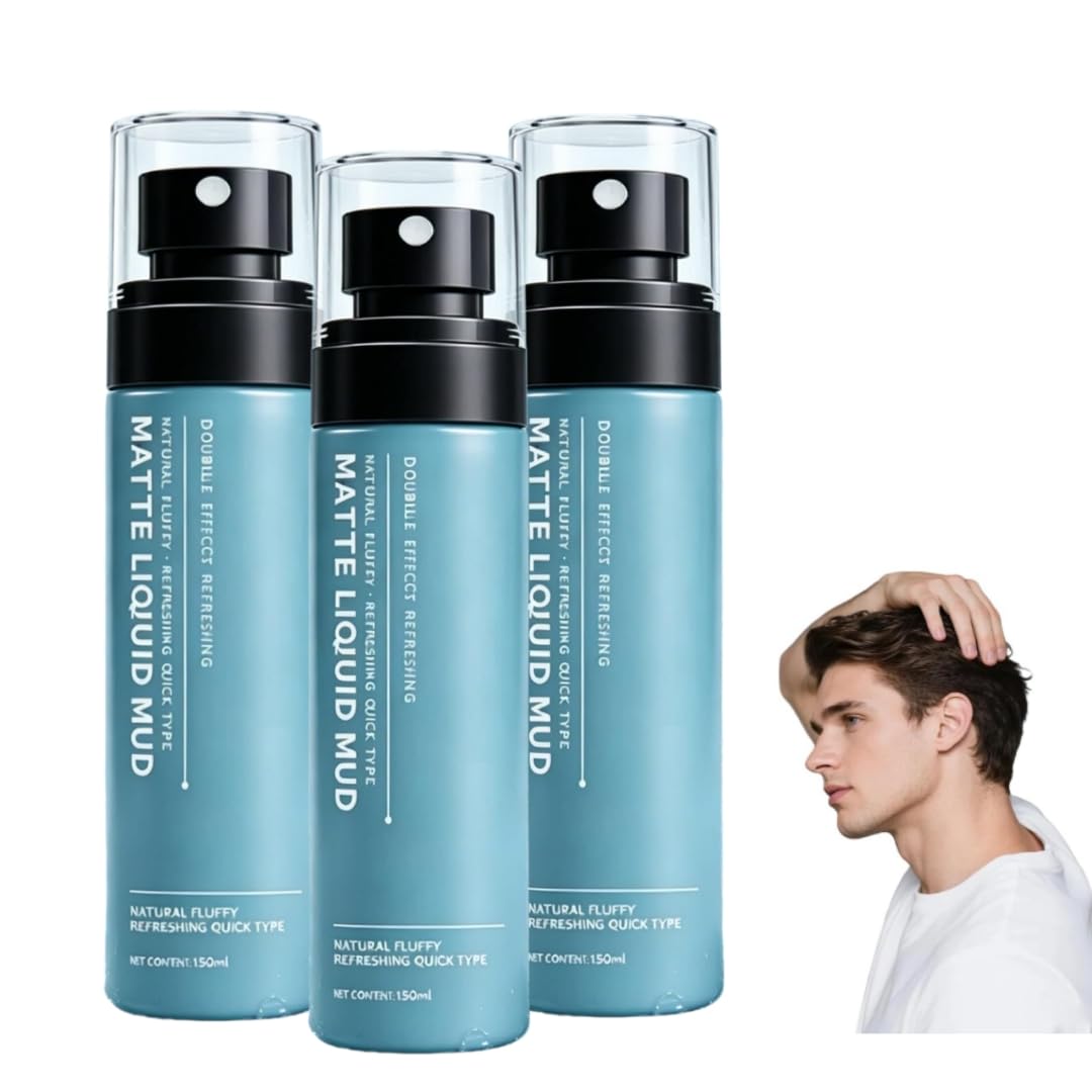 Spray modellante opaco ad asciugatura rapida per uomo (3 pezzo) | Spray modellante effetto fango opaco, leggero e non grasso; dona spessore e volume, tenuta naturale