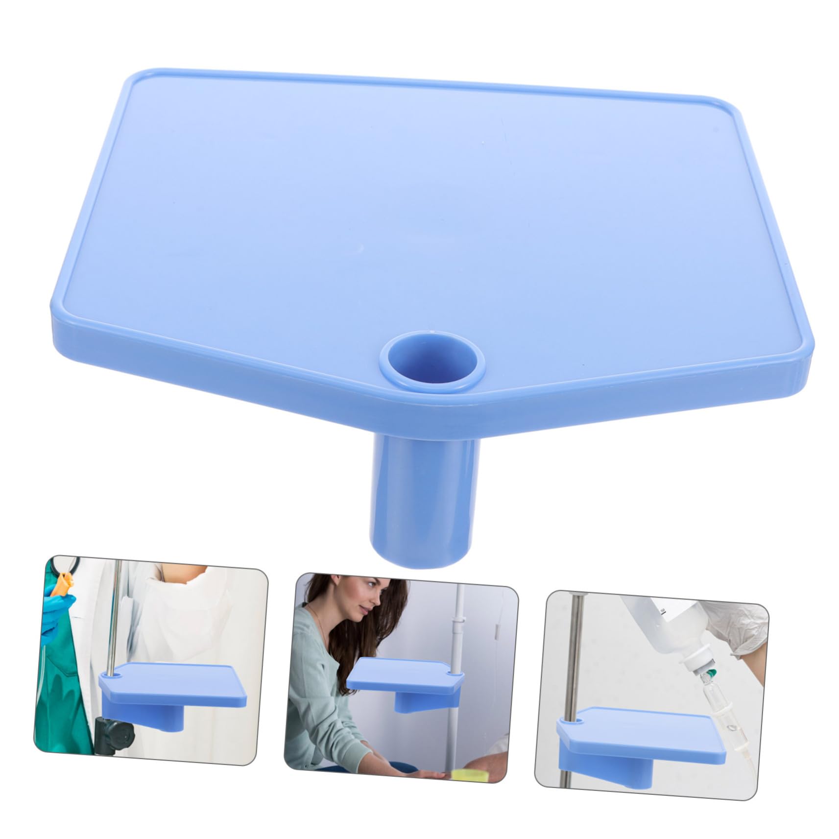 COLLBATH Infusion Stand Accessory Tray Large Storage Plate for Medical Supplies Sturdy Plastic Construction