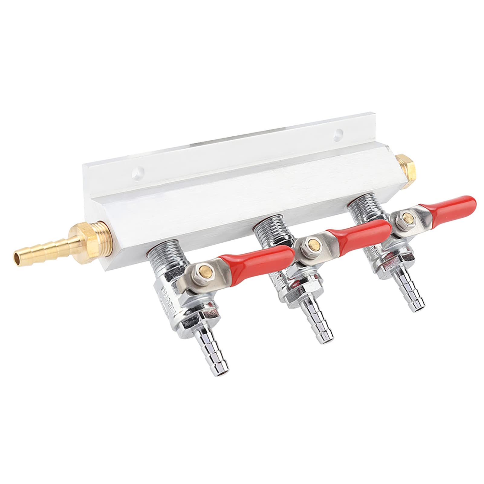 Distributeur de Gaz, Distributeur de Gaz à 3 Voies, Facile à Installer, en Cuivre, Empêche le Reflux de Gaz pour Plusieurs Barils