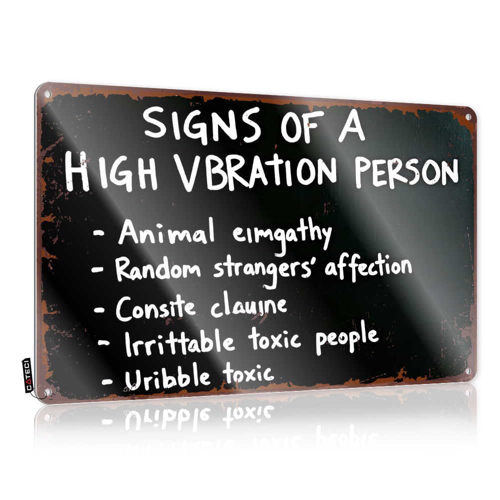 Fzfn Boys Colour Tin Wall Decor Sarcastic At Home Decor Home Decor - Identifying Traits Of High Vibration Individuals Accessories Rustic Style Artwork For Walls(30X40cm)
