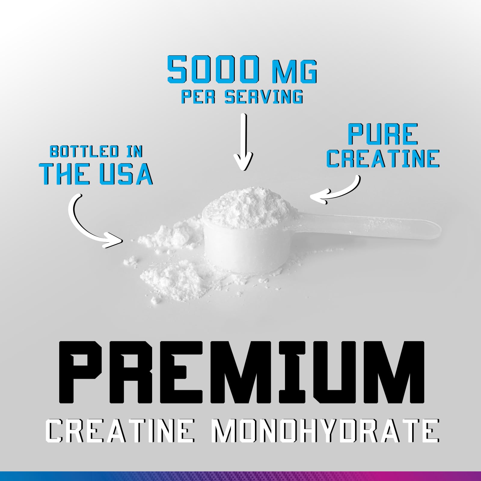Creatine Monohydrate Powder 5000mg - Pure Micronized Creatine Mono 5G Nutritional Supplement - Pre Workout for Energy & Muscle Support for Men and Women, Unflavored, Bottled in USA - 60 Servings — Amazon image 3