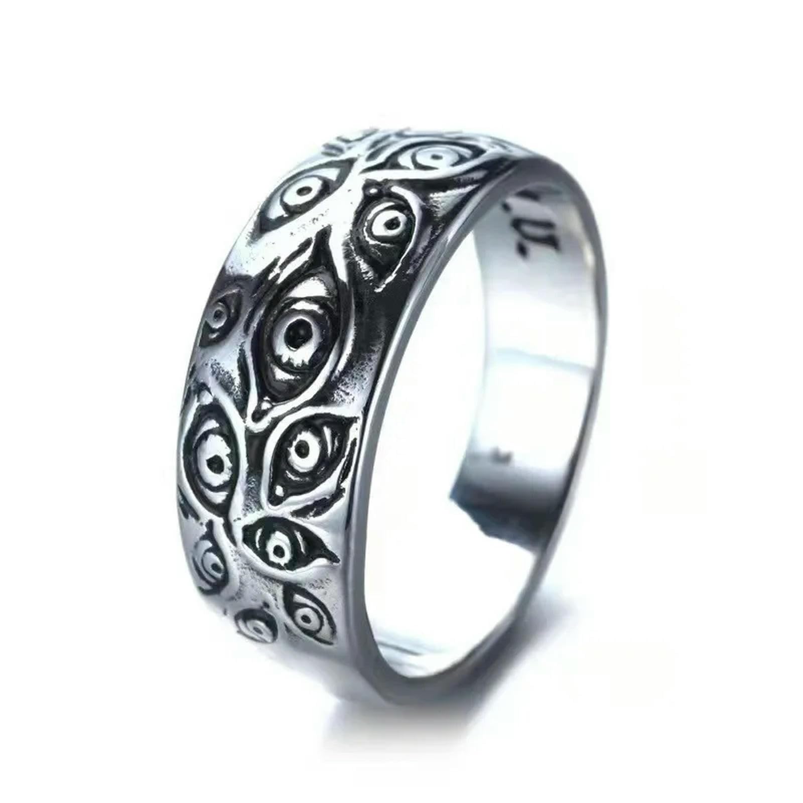 Anneau Ryomen Sukuna Cosplay manga bague noire ajustable unisexe