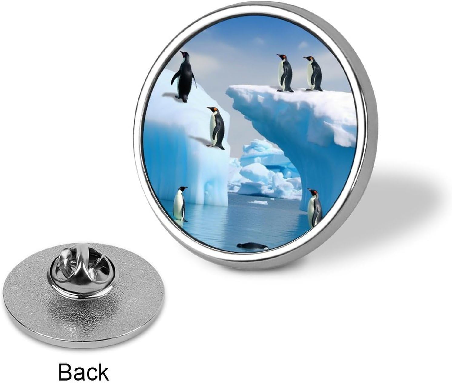Penguins On The Iceberg Fashion Brooches for Women Men, Lapel Pins image 3