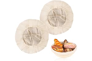 2 Pcs Bread Proofing Basket Cloth Liner Baking Dough Basket Cover Natural...