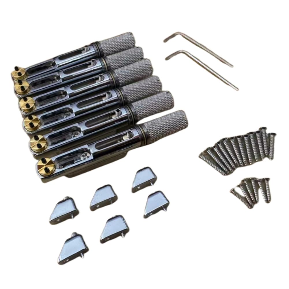 Kit di Ponte Testa A Ventola In Fisso per Chitarra Elettrica A 6 Corde