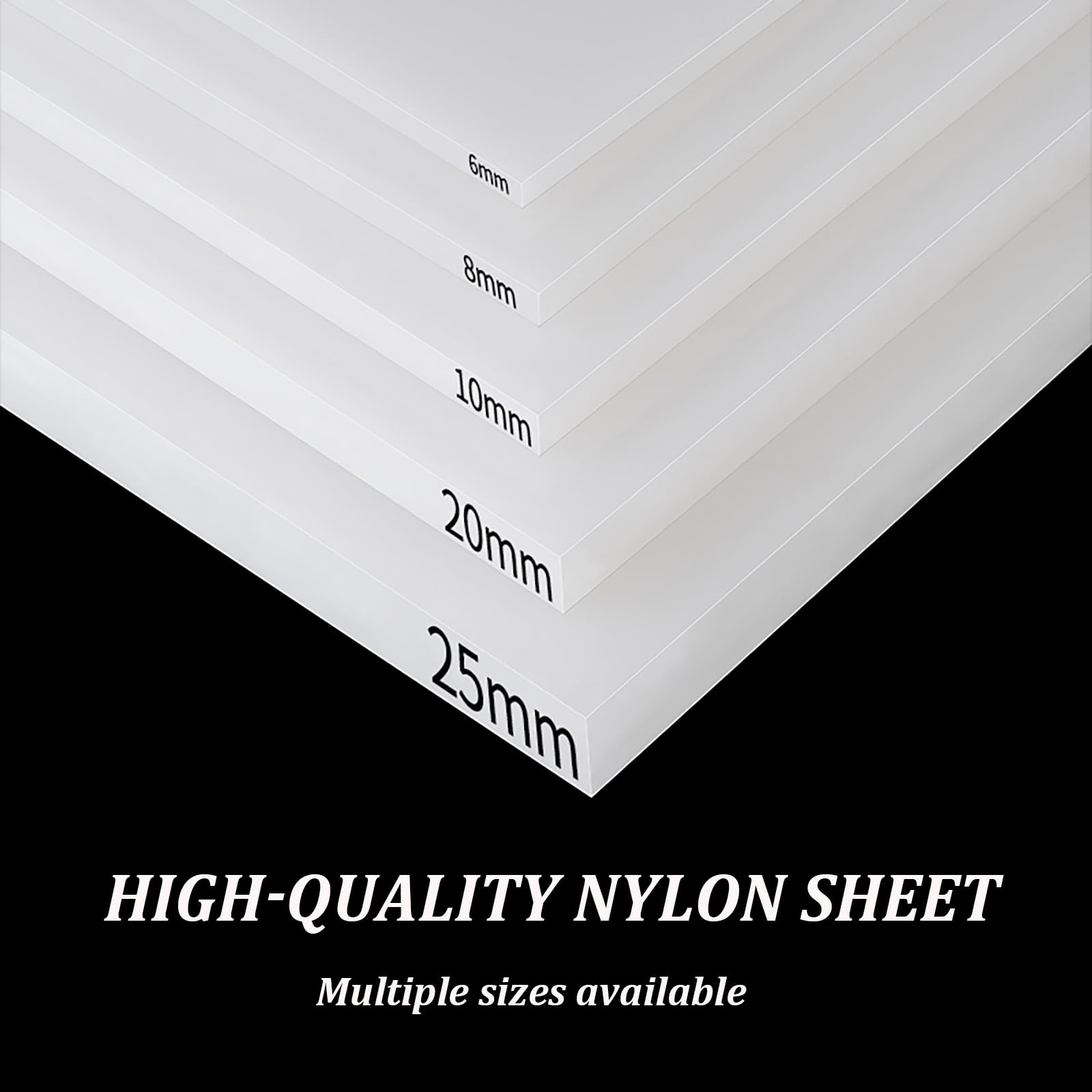 COYOUCO Lastra di Nylon Bianco 200mm × 250mm, Spessore Disponibile 2mm–30mm, per lavorazioni Fai-da-Te, Parti meccaniche e modellismo, 1 Pezzo,30mm