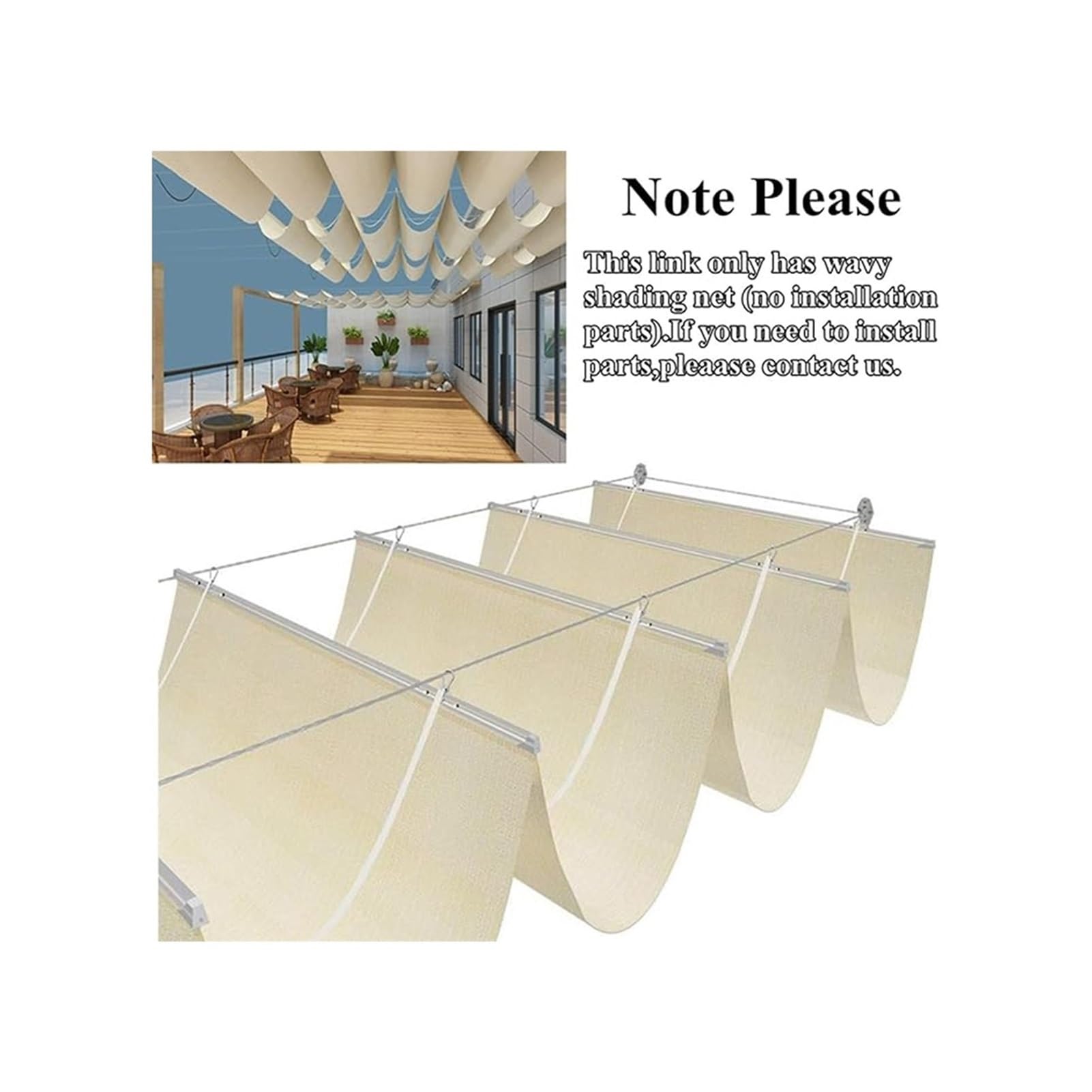 Einziehbare Sonnensegel 0,6x3,5m | UV-Schutz 95% | Für Terrasse & Garten | Hellgrau