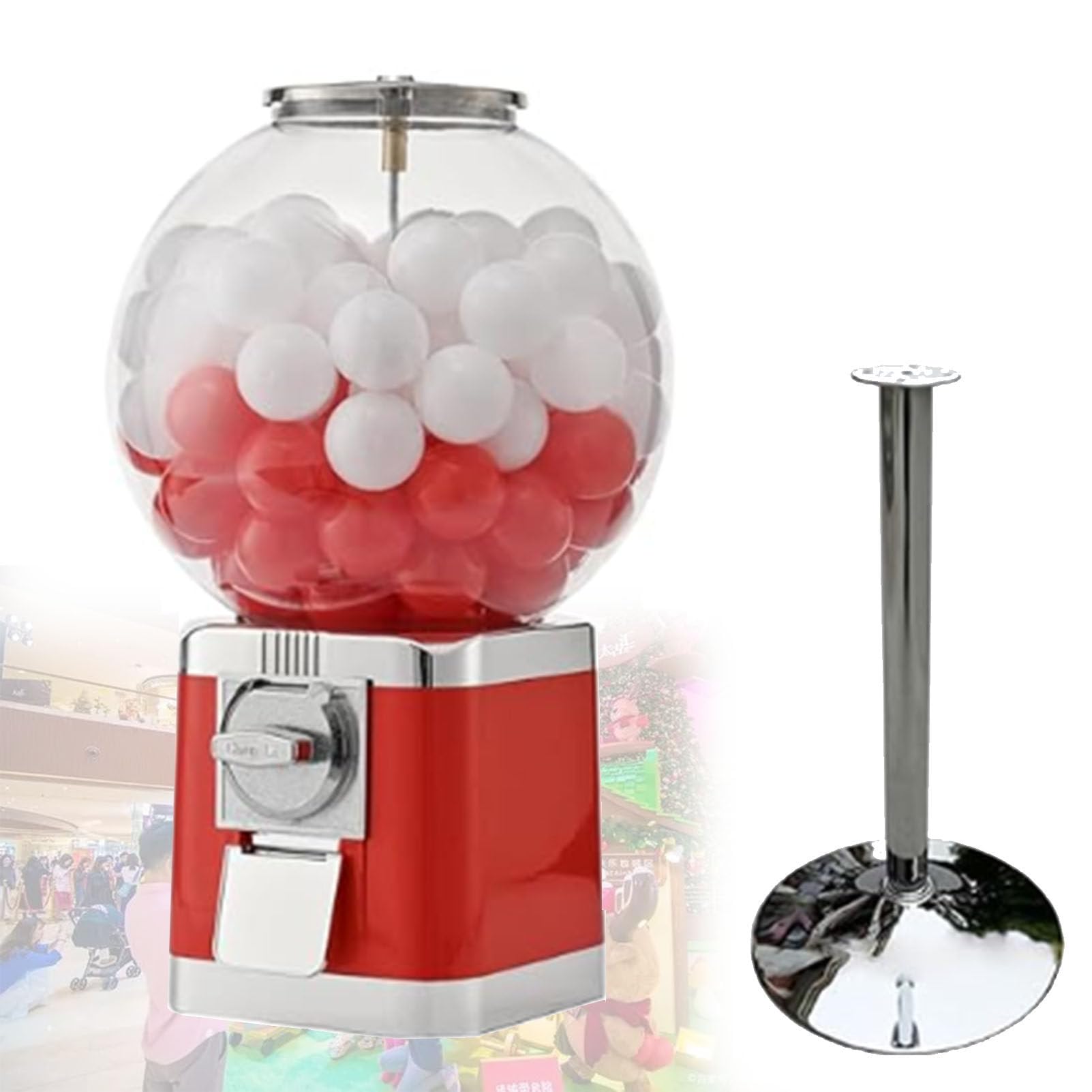 Distributeur automatique de capsules avec 100 boules, convient pour gadgets de 22 à 32 mm, idéal pour la distribution de bonbons et de gommes