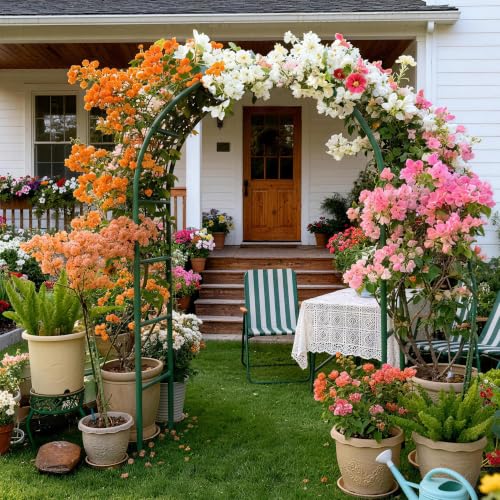 Image of Thickened Rustproof Garden Arch Metal Trellis for Climbing Plants