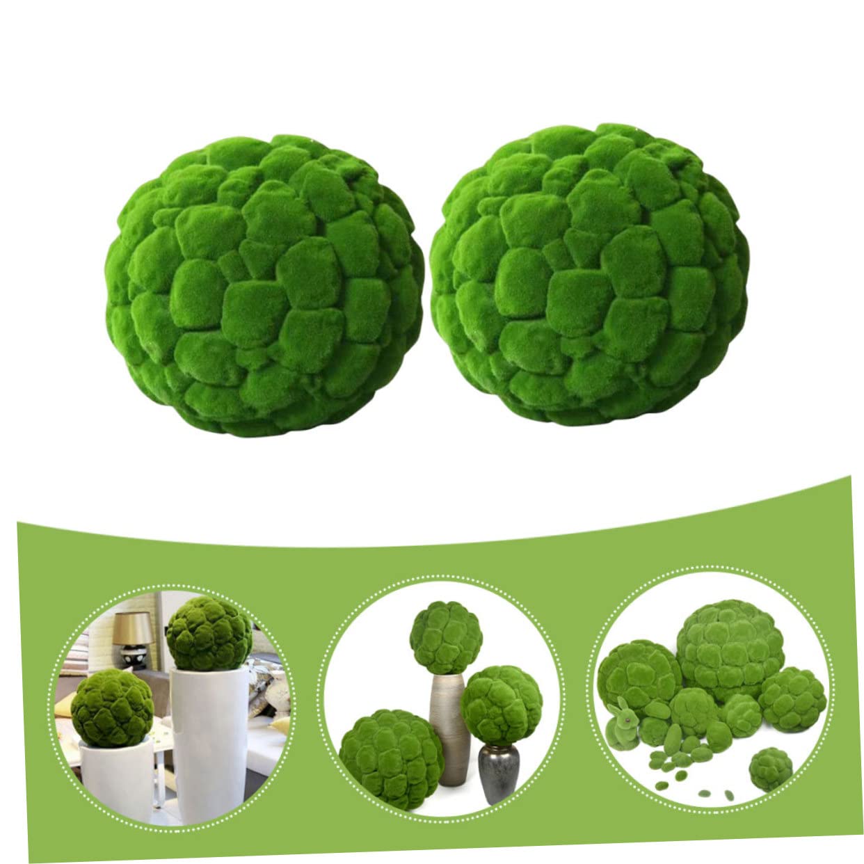 STOBOK 6stücke Künstliche Moosbälle Durchmesser Dekoration Für Innenräume Garten Und Hochzeiten Lebendige Topiary Pflanzen Für Moderne Und Skandinavische Stile