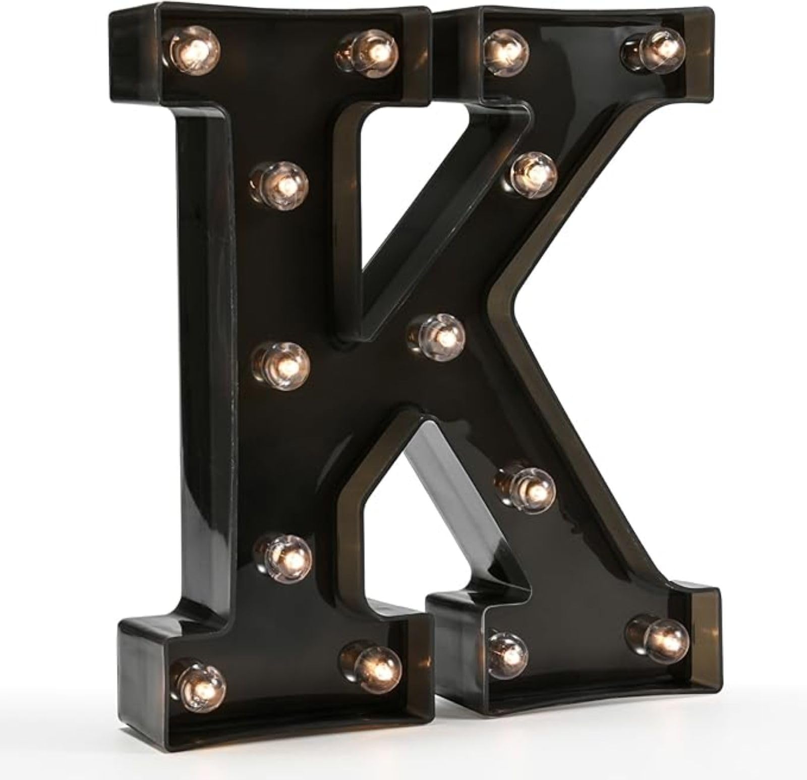 Jemnpela LED Marquee Letter Number Sign Lights Glitter Light Up Alphabet Figure Night Light for Birthday Party Wedding Home Bar Holiday Wall Decoration