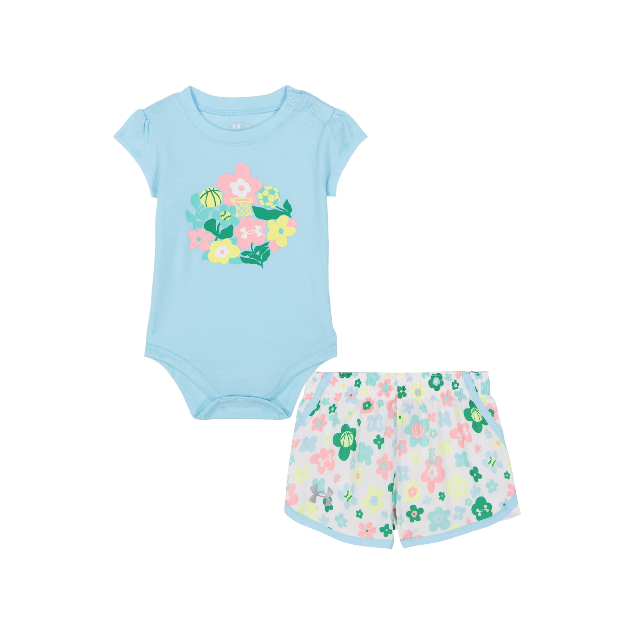 Under Armour Girl's 2-piece Short Sleeve Tee and Shorts Set