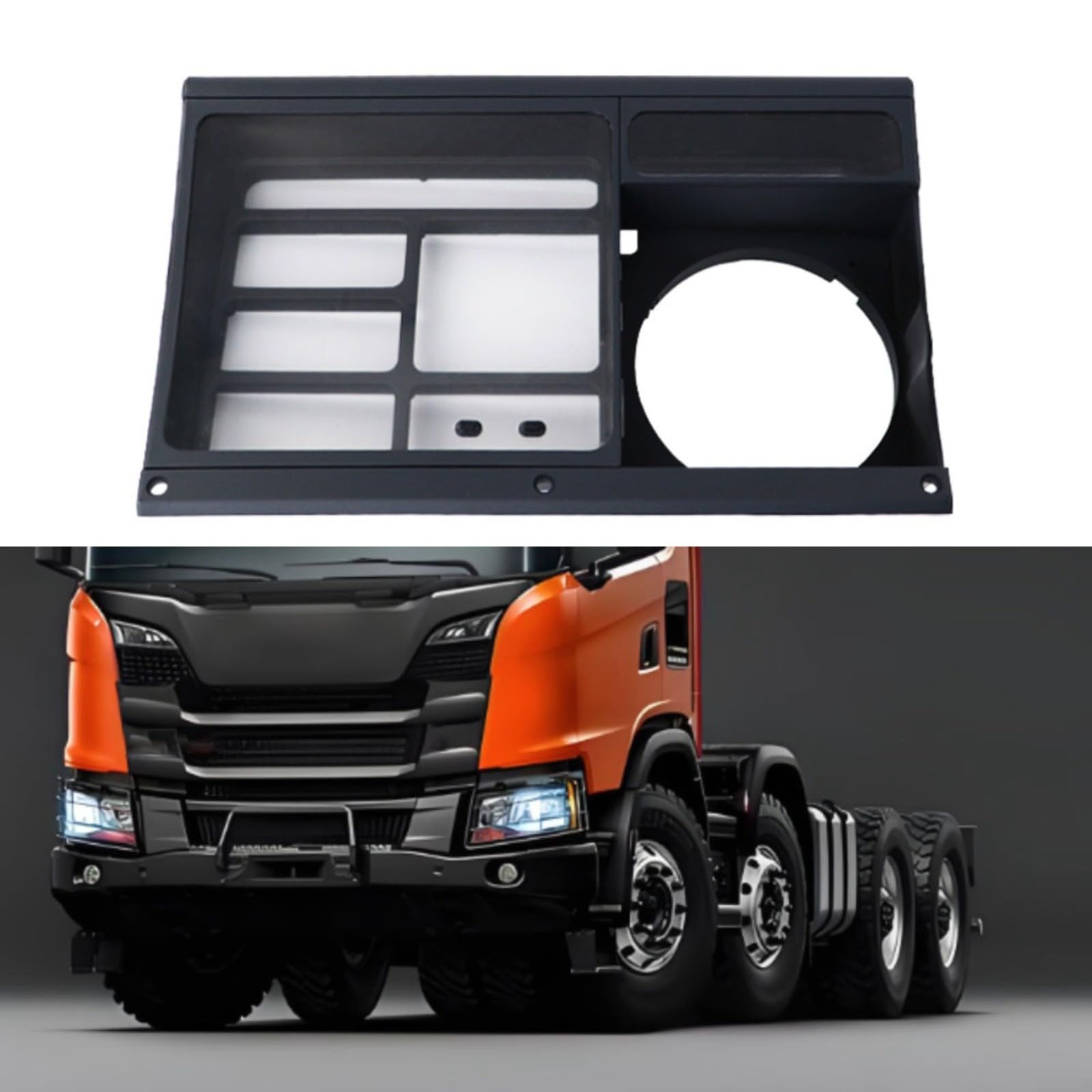 Conjunto de carcasa de instrumento para Scania 113/124, OEM 1109992 caja de tablero de instrumentos, pieza de repuesto de plástico ABS negro, ajuste directo resistente al desgaste