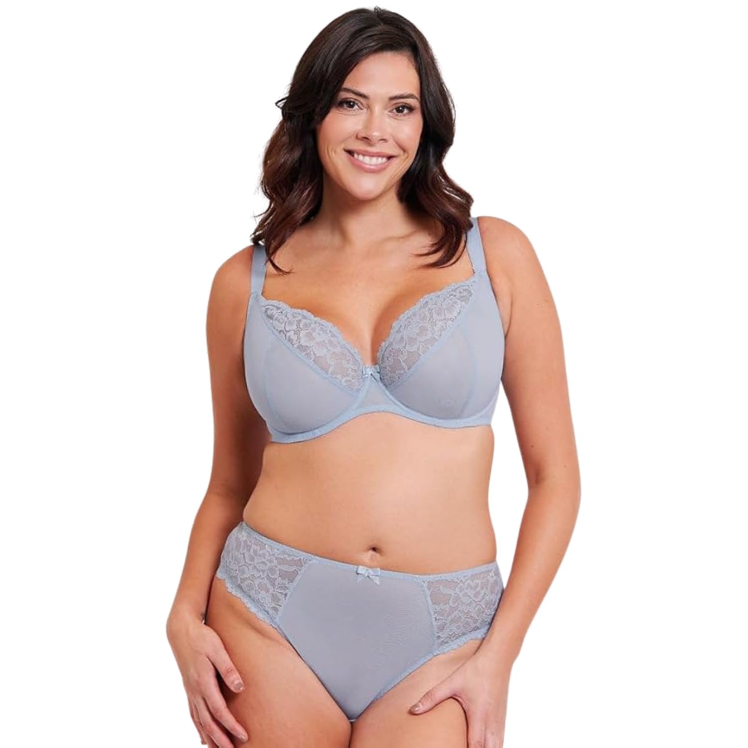 Flirtelle - Women's - Chloe Plunge Bra - 38H - Pale Blue