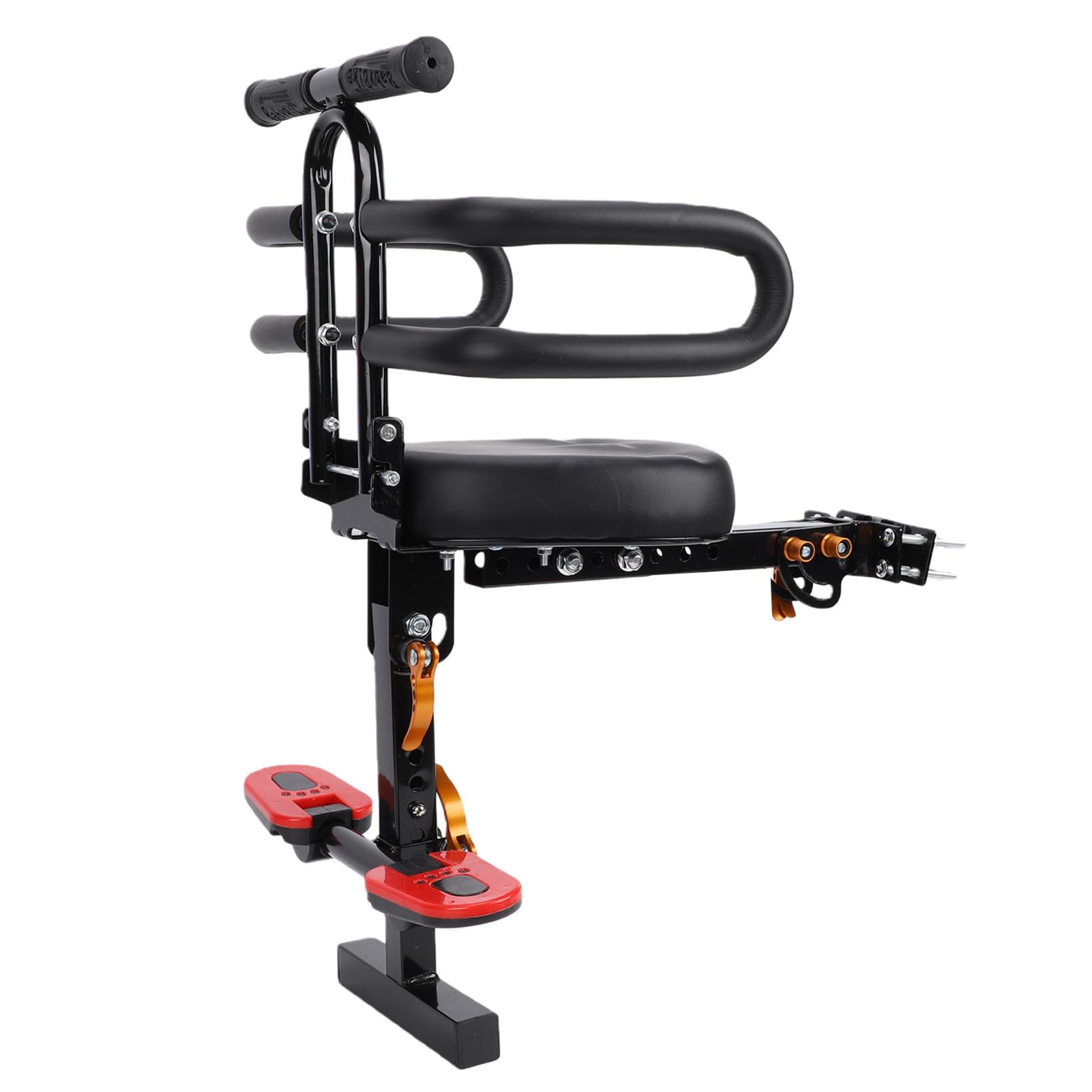Topiky Seggiolino Anteriore Rimovibile per Monopattino Elettrico, | Seggiolino per bambini per scooter ammortizzante con guardrail a pedale, per bambini piccoli, bici elettrica, bici pieghevole