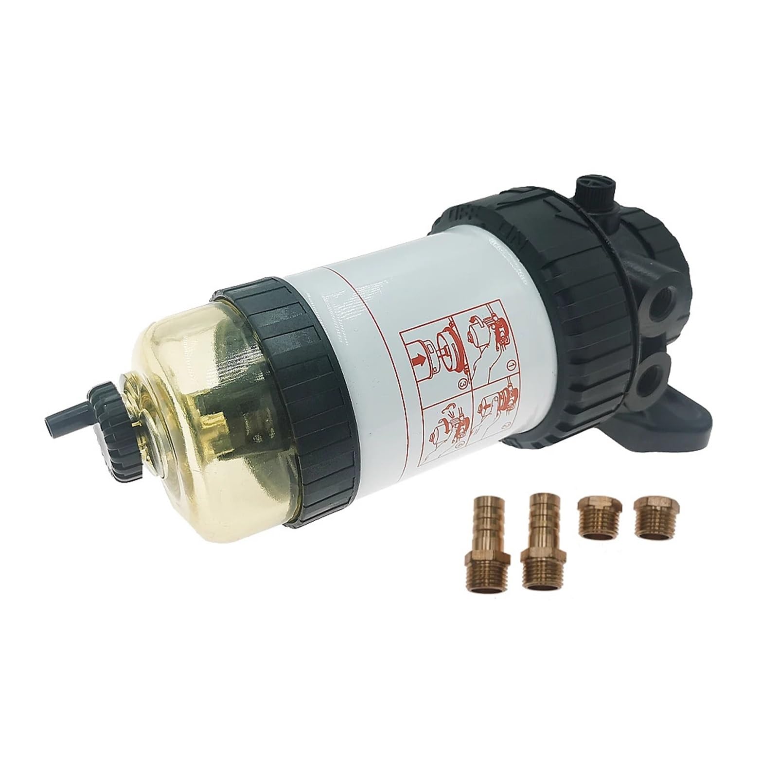 AYNRJKKX 3/8' 30 Micron Diesel Fuel Water Separator Kit 31863