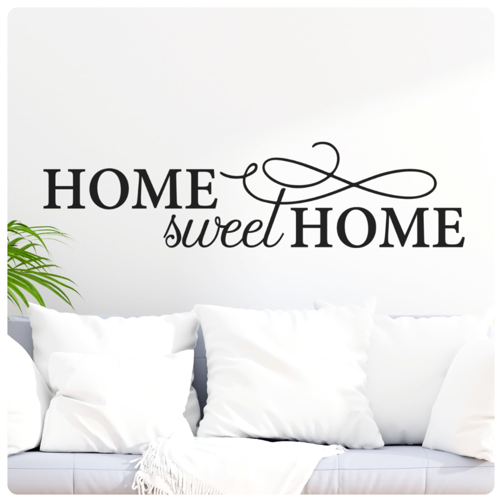 My Vinyl Story – Home Sweet Home Wall Decal – Inspirational Motivational Family Vinyl Quote Sticker for Living Room or Entryway Decor, Easy to Apply