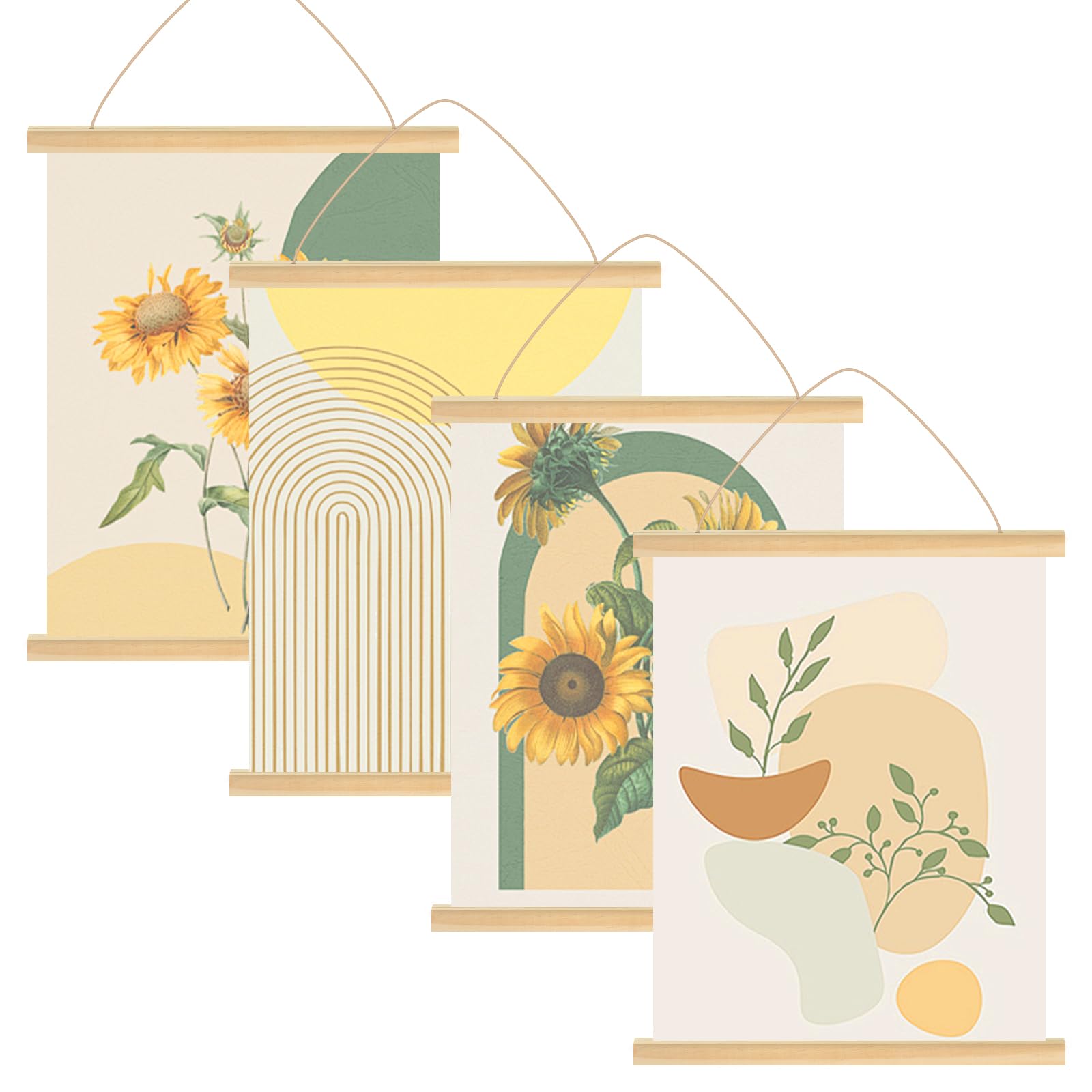 DELAESI 4 stuks posterlijst A3 posterrail 31 cm magnetische posterlijsten posterhanger poster hanger voor posters, canvas, foto's