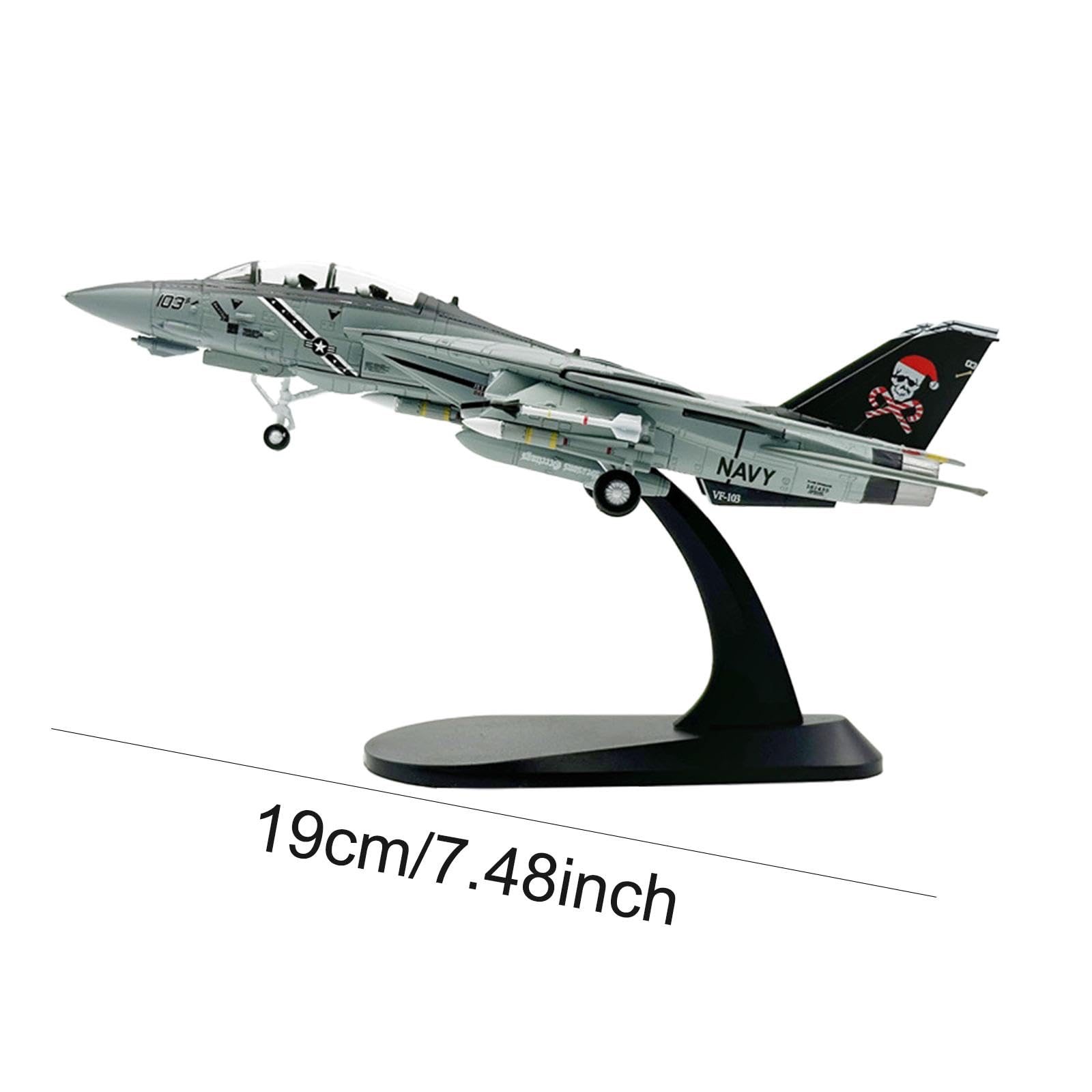 Perfeclan Avion De Chasse Miniature 1/100 – 18,8 Cm, Alliage + PP, Avec Socle D’Exposition – Collection Pour Passionnés