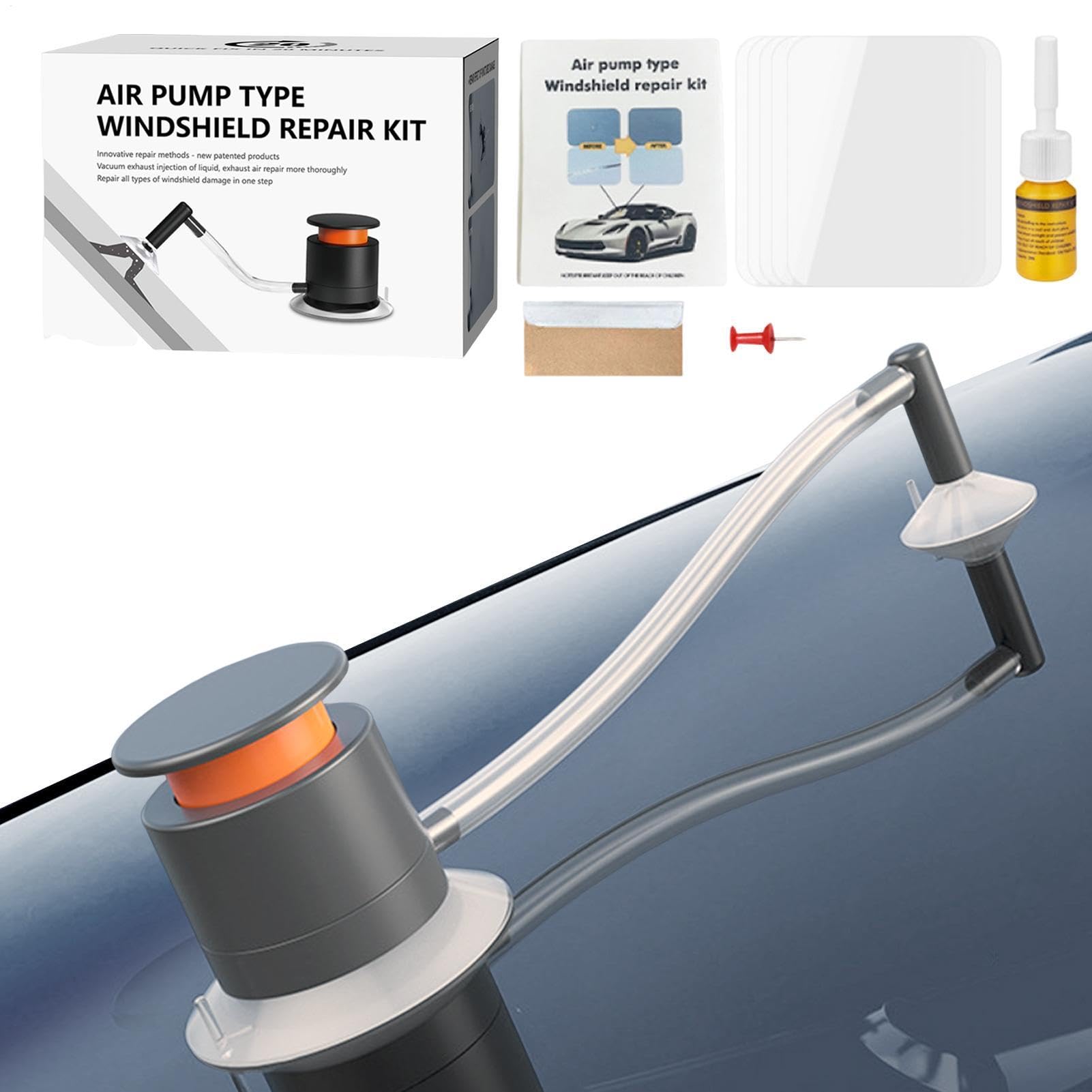 Resina per Parabrezza Auto - Fluido per Riparazione Vetri Auto, Sigillante per Crepe sul Parabrezza | Fluido per Riparazione Parabrezza Auto, Kit di Riparazione Parabrezza per Auto