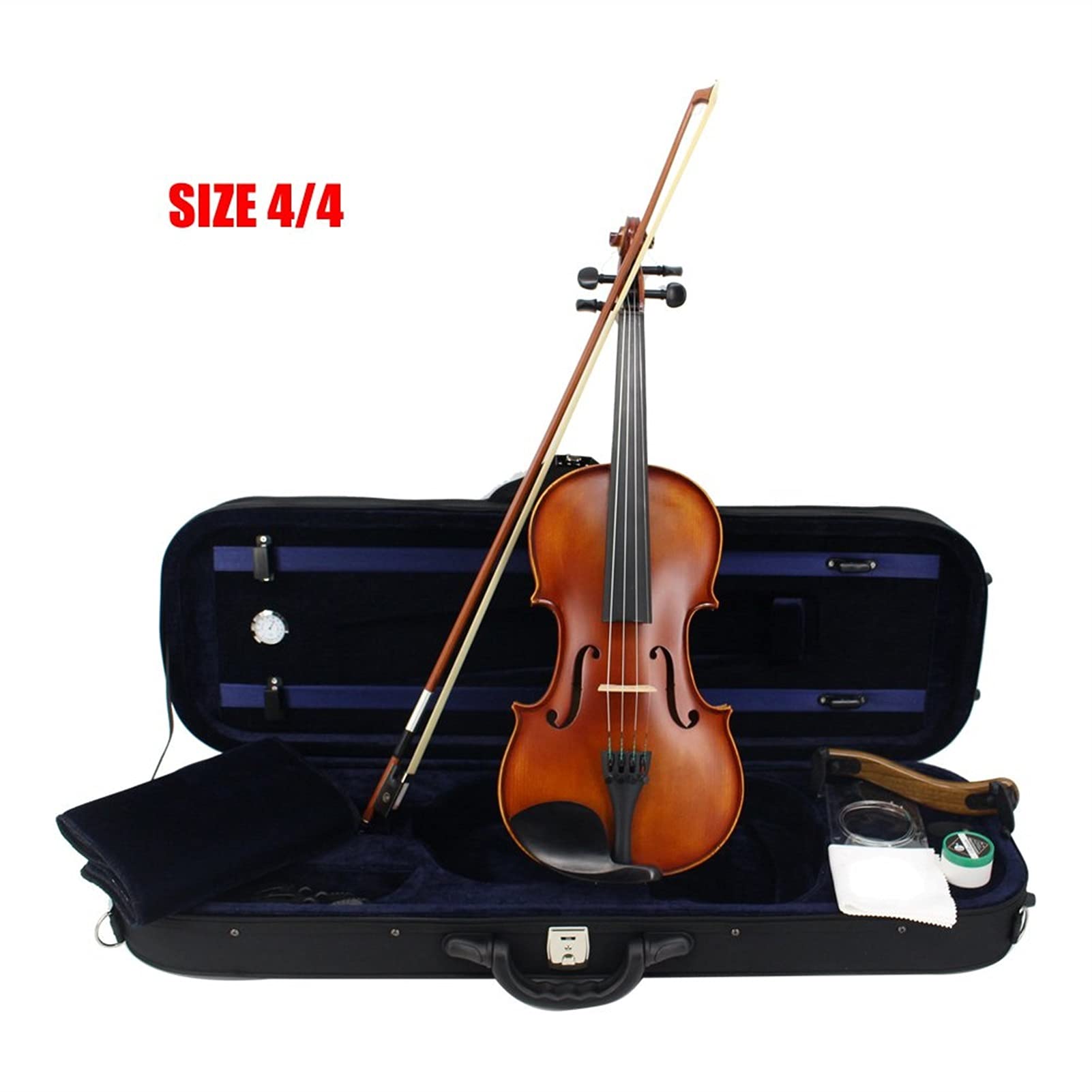 Violino Acustico In Acero Antico Opaco Parti Di Ebano Studenti A Grandezza Naturale Violino Per Principianti 1/4,1/2,3/4,4/4 violino principianti(4/4)