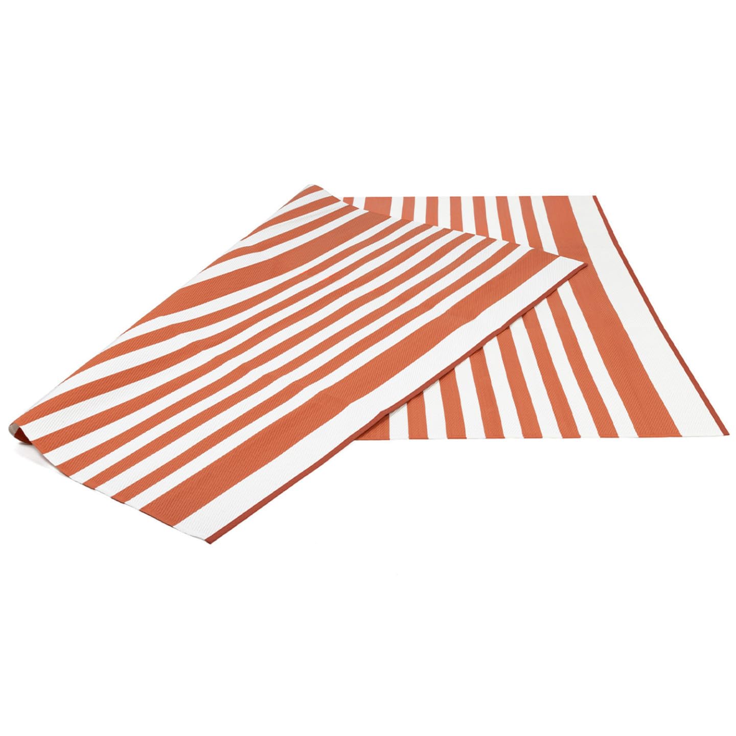 IDMarket - Tapis extérieur Rayures Terracotta 270 x 370 CM