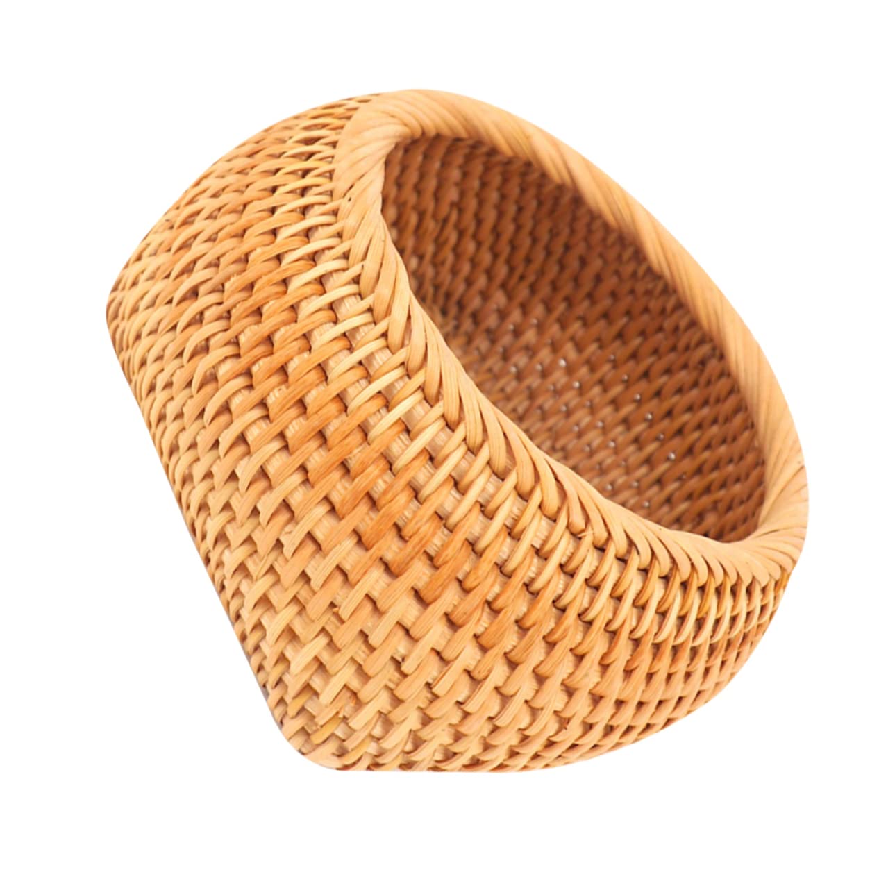 GRIRIW 1pc Box Household Rattan Dish Round Hyacinth Basket Round Snack Tray Hyacinth Storage Baskets Rattan Bread Basket Wicker Tray Seagrass Fruit Bowl Storage Rattan Dish