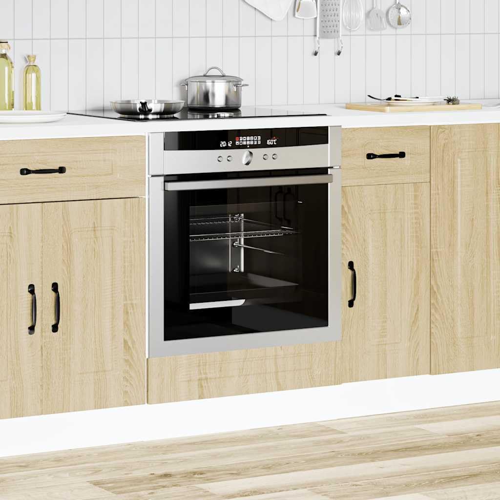 vidaXL Armoire à Four Kalmar chêne Sonoma Bois d'ingénierie, unité de Four, Armoire de Four de Cuisine, unité de Base de Four