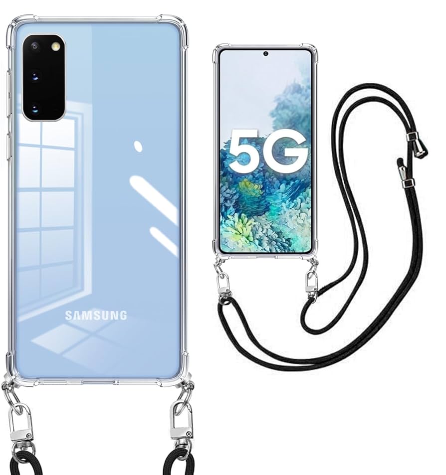 Amazon.co.jp: weiaoluo Galaxy S20 ケース クリア ショルダー