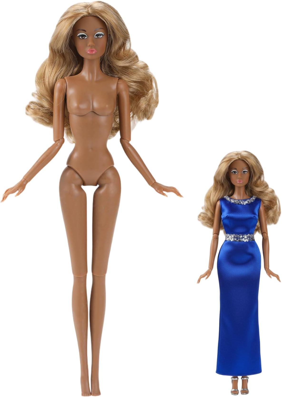 1/6 Scale Action Figure, Multi Jointed Movable Female Action Figure Body for Display & Collection, Blonde Hair ;1