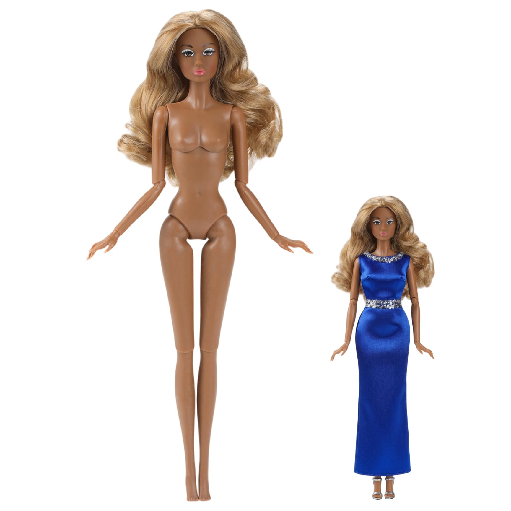 1/6 Scale Action Figure, Multi Jointed Movable Female Action Figure Body for Display & Collection, Blonde Hair ;1