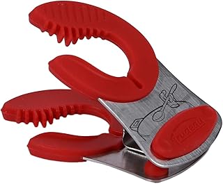 Trudeau 5050544 - Pinza portautensilios (silicona, resistente al calor), Rojo