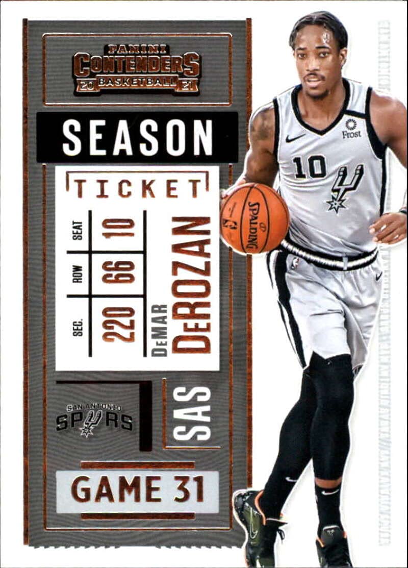 2020 21 Nba Contenders Season Ticket 66 Demar Derozan San