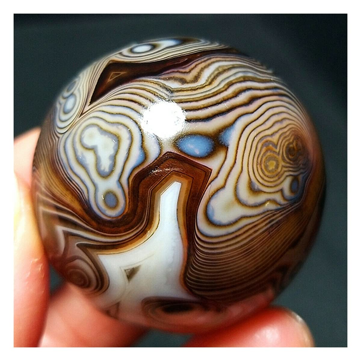 LQYXGS Crystal Stone Home Decor Natural Banded Agate Ball Gift