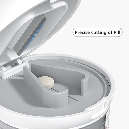 Miniatura 3 de Pequeña caja organizadora de pastillas con taza de agua, polvo de molienda de corte, contenedor de píldoras de viaje, portátil, diario, mini