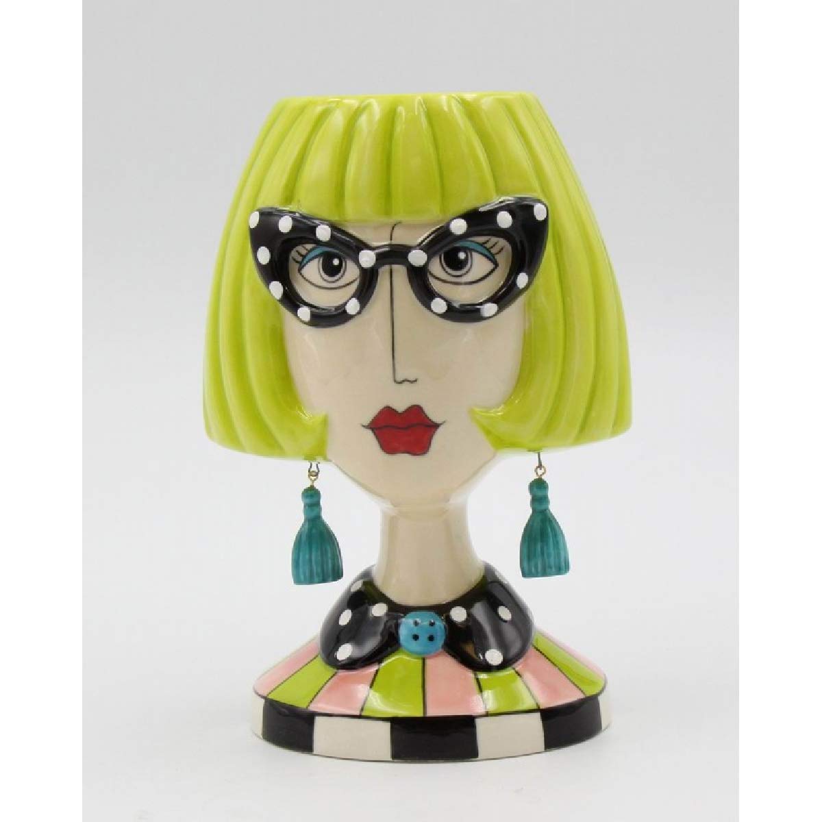Cosmos Gifts 61813 Dollymama Vase - Lady, One Size, Green