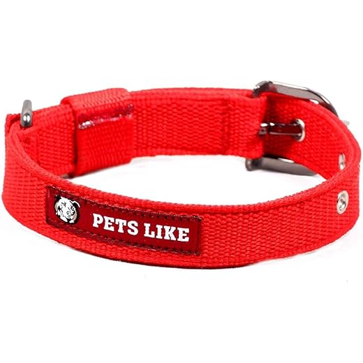SNUNGPHIR Polyester Dog Collar Red 25Mm