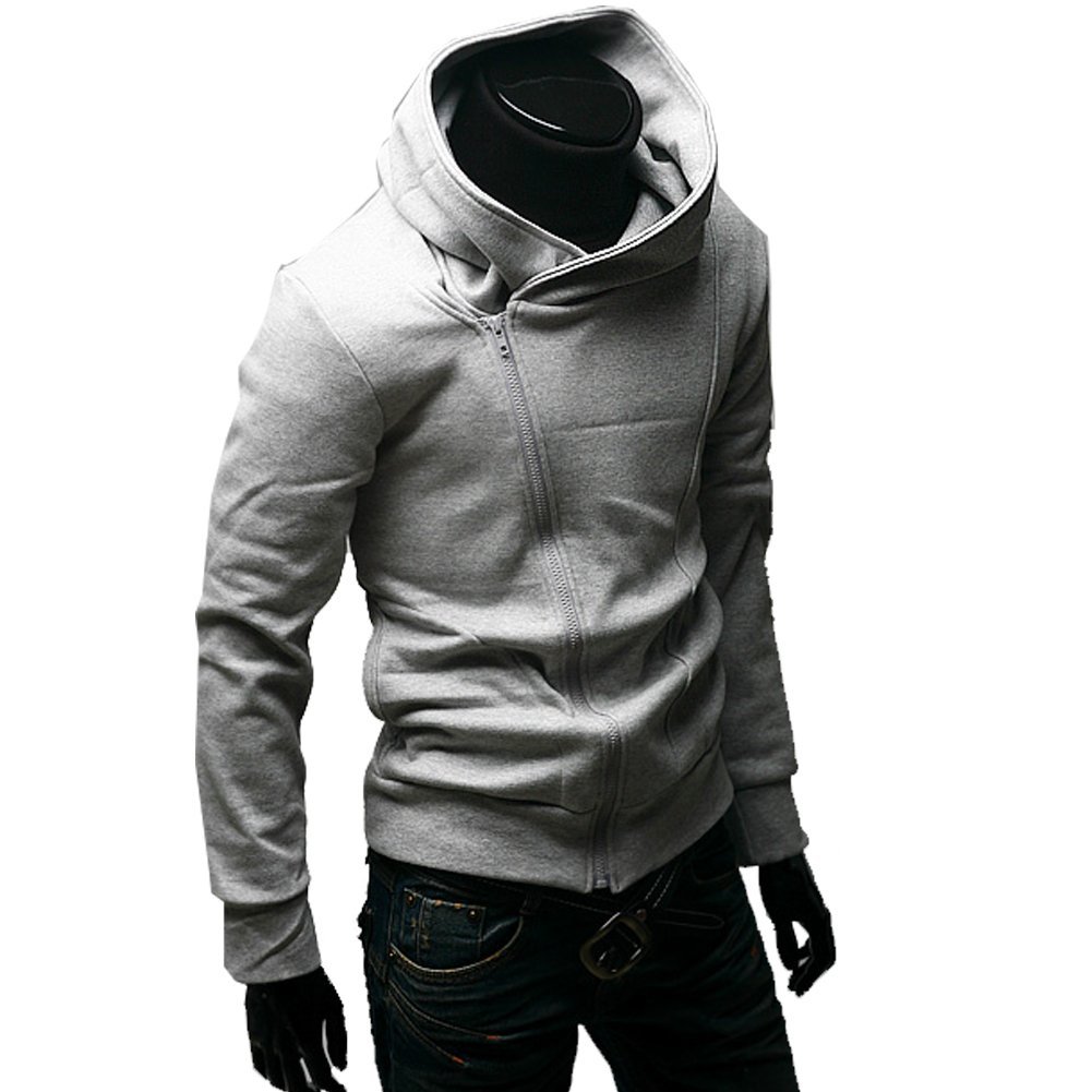 Men's Oblique Zipper Jacket Cosplay Costumes Hoodie II Coat Apparel