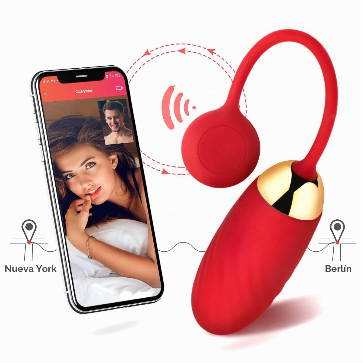 Vibrador con APP de control remoto, compatible con iPhone IOS y Android, huevos vibradores con control de teléfono móvil, vibradores para clítoris punto G, juguetes sexuales para mujeres parejas