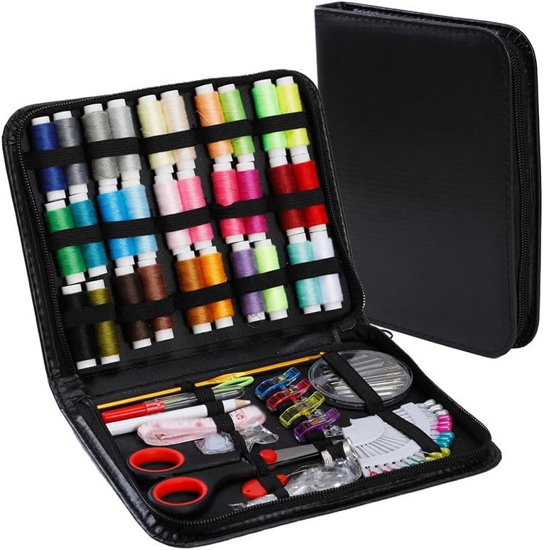 MVNOIRE Fabric Portable Sewing Kit Household Patching Bag Tools Needle Thread Box