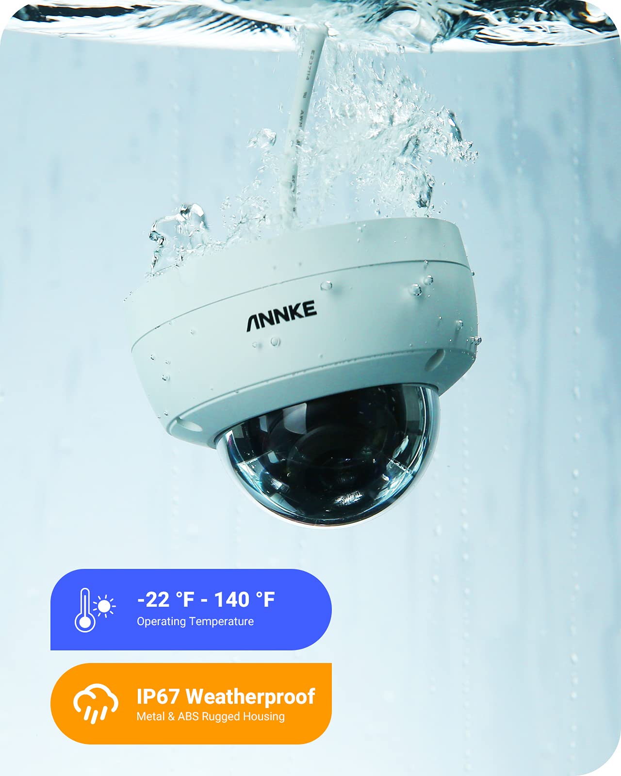 ANNKE 32CH 4K PoE Telecamera di sorveglianza esterna, kit video sorveglianza H.265+ NVR e 32 x 8 MP telecamera IP,Rilevazione di movimento,IP67 impermeabile, visione notturna 100 ft,avviso e-Mail,8 TB
