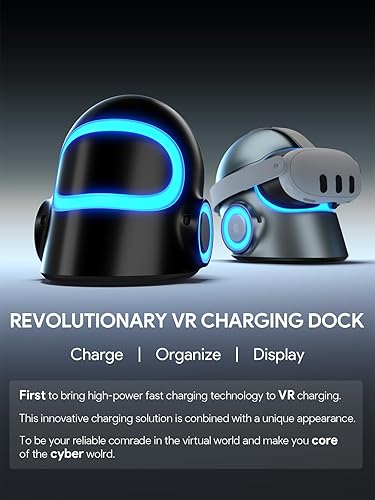 Miniatura 2 de CyberCore by AUBIKA, Next-Gen VR Charging Dock for Meta Quest 3Quest ProOculus Quest 2Pico 4(Black)