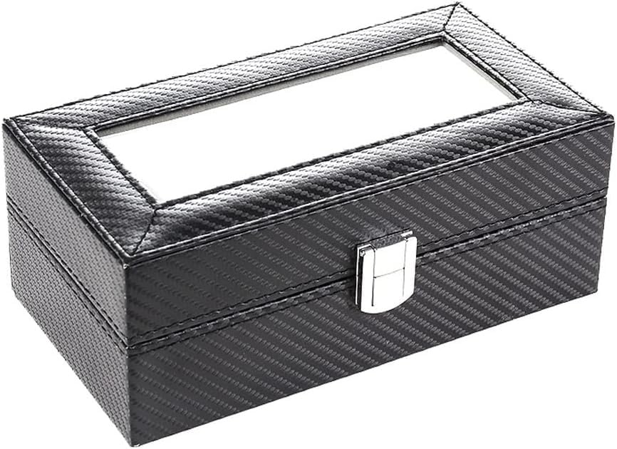 Scatola Porta Orologi A 4 Griglie, Scatola Porta Orologi in Fibra di Carbonio, Scatola Porta Orologi al Quarzo