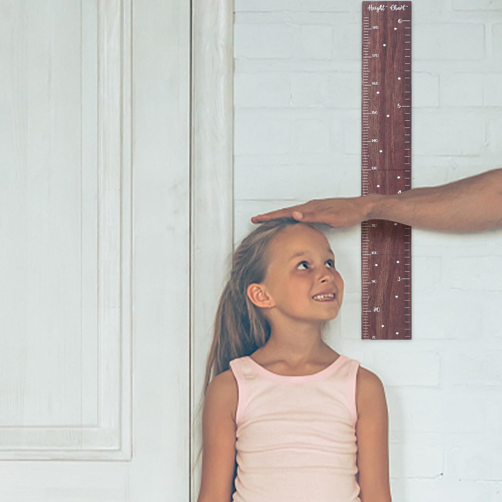 regla de altura decoración infantil medidor altura niños tabla de crecimiento de regla de madera medida de altura para pared regla de medir la altura de los niños nuez